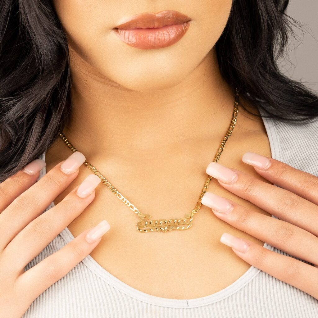 Argento Name Necklaces: Personal Jewellery That Never Goes Out of Style DIAMOND CUT CUSTOM NAME NECKLACE