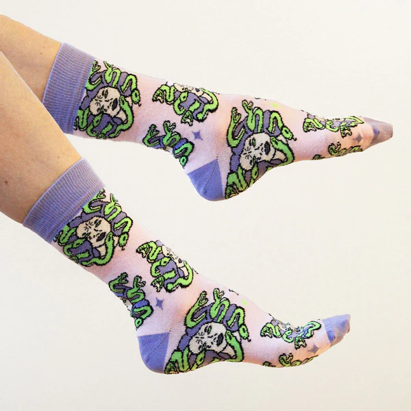 Discover Bold Feminist Fashion with The Spark Company Medusa Socks Feminist Apparel Feminist Clothing Feminist Socks The Spark Company 2